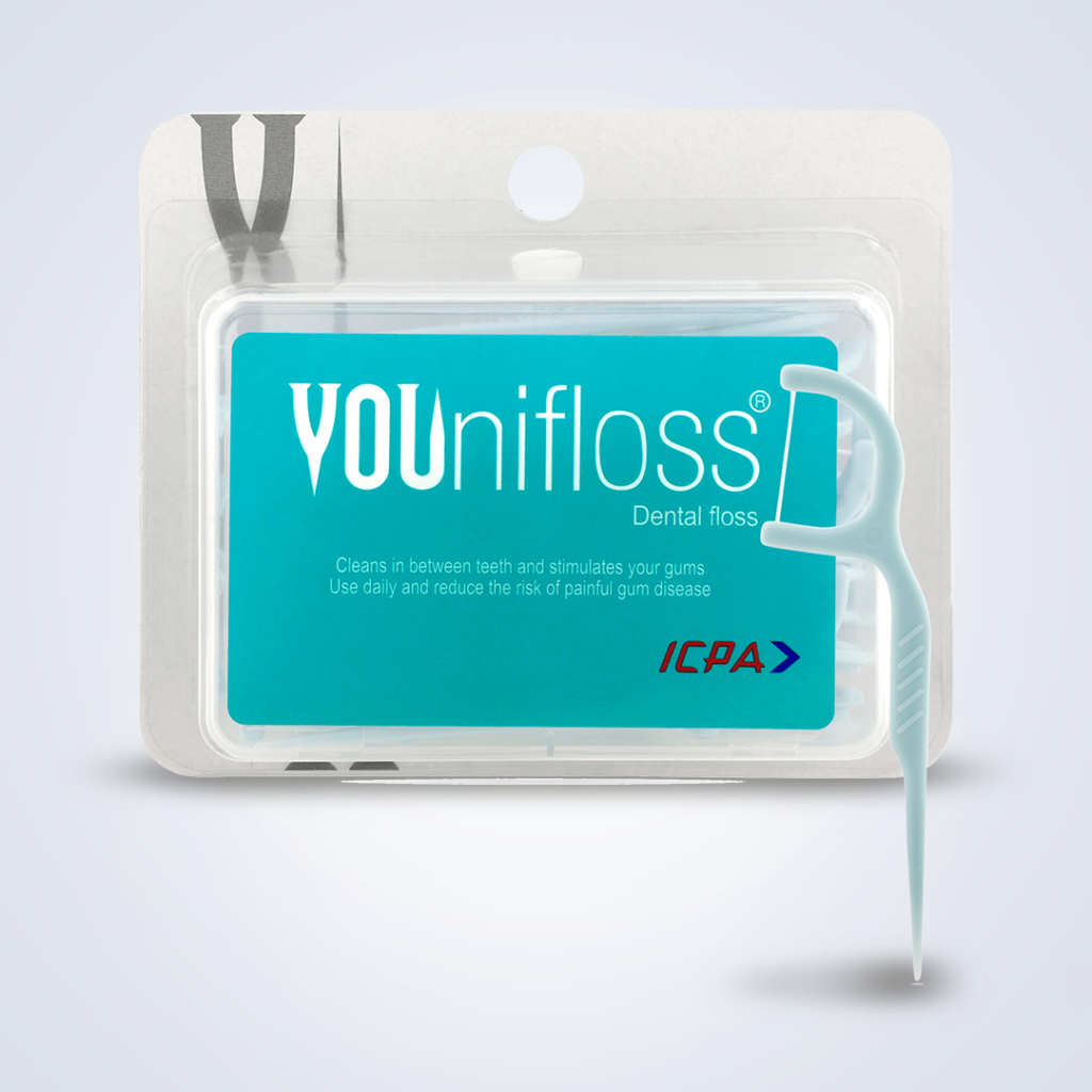 Younifloss Unwaxed Dental Floss Picks for Handy Flossing
